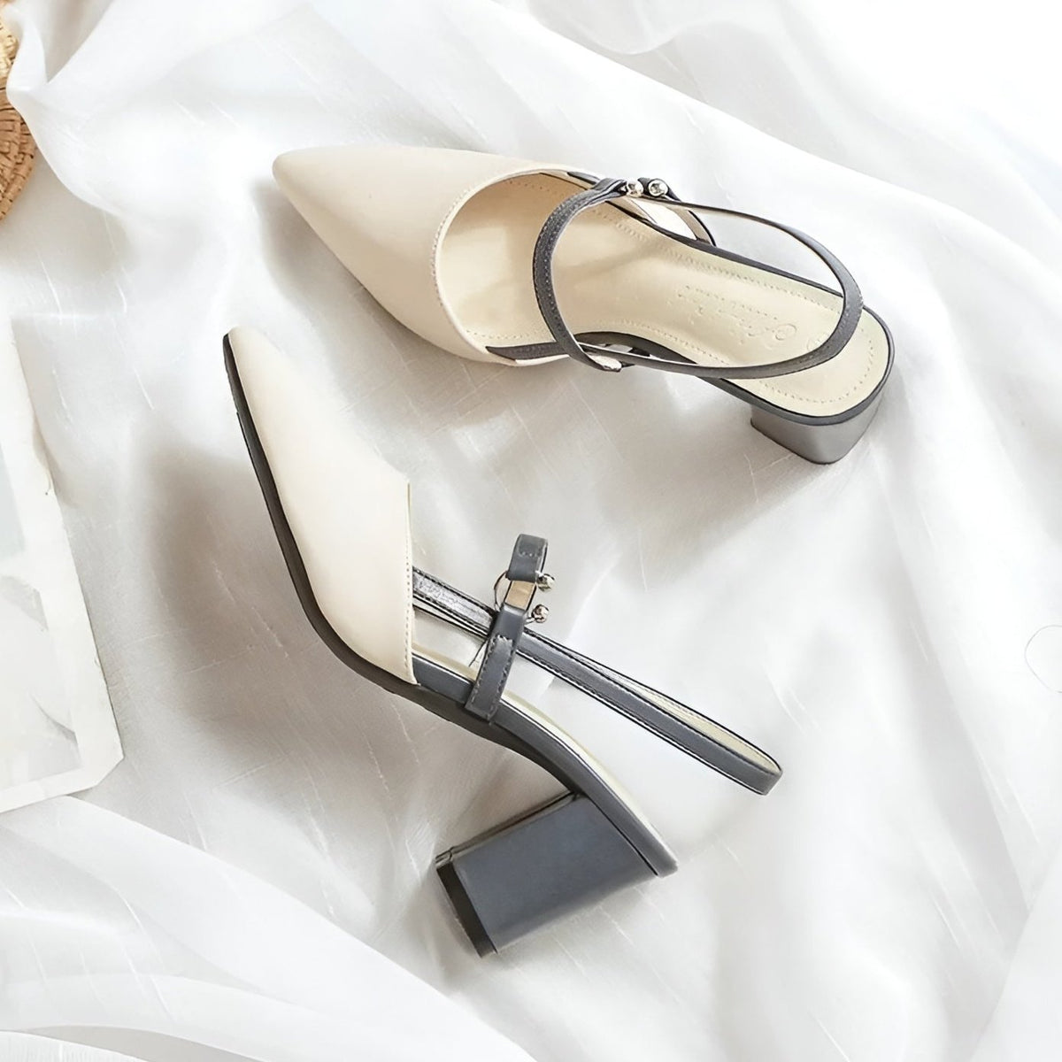 Dames Slingback Hakken met Puntige Neus 5