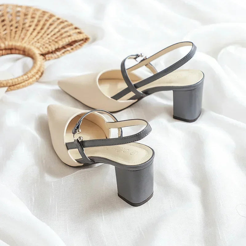Dames Slingback Hakken met Puntige Neus 6