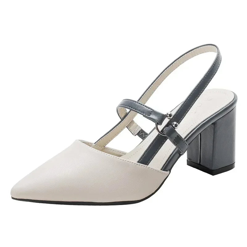 Dames Slingback Hakken met Puntige Neus 8