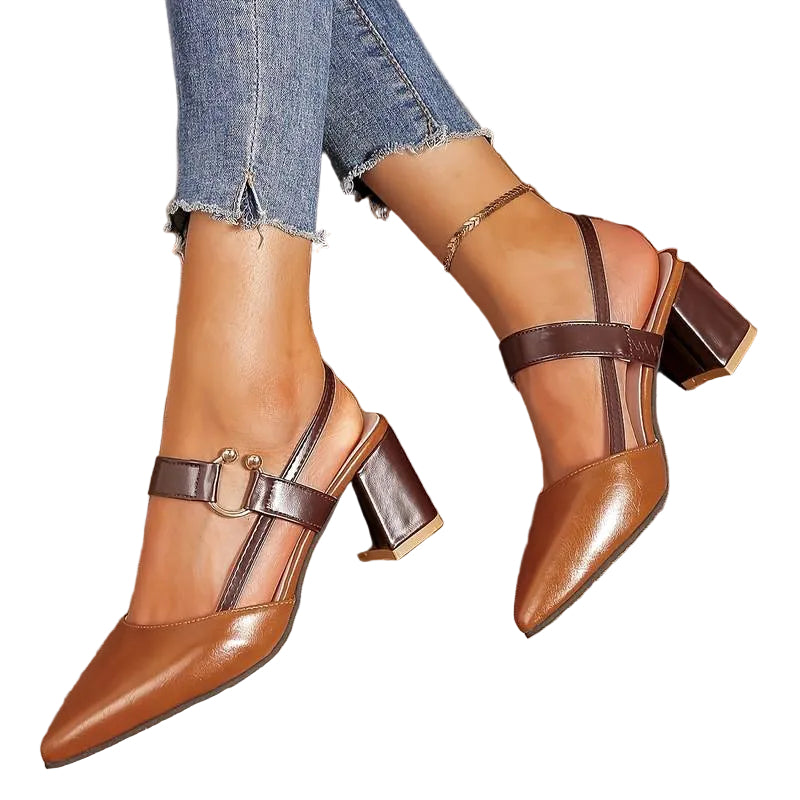 Dames Slingback Pumps Colorblock Stijl 0