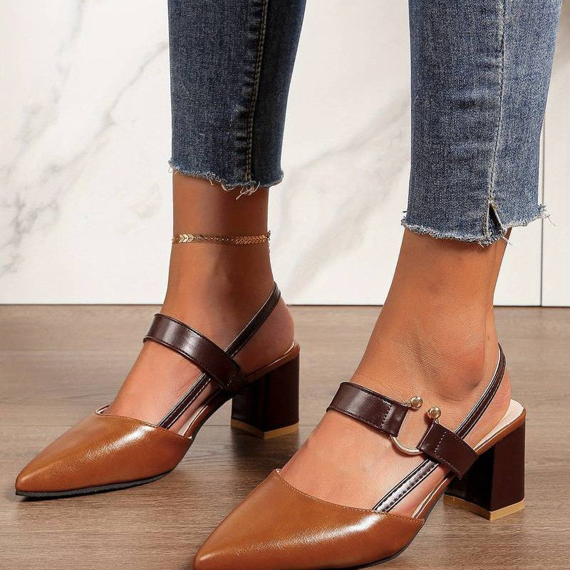 Dames Slingback Pumps Colorblock Stijl 3
