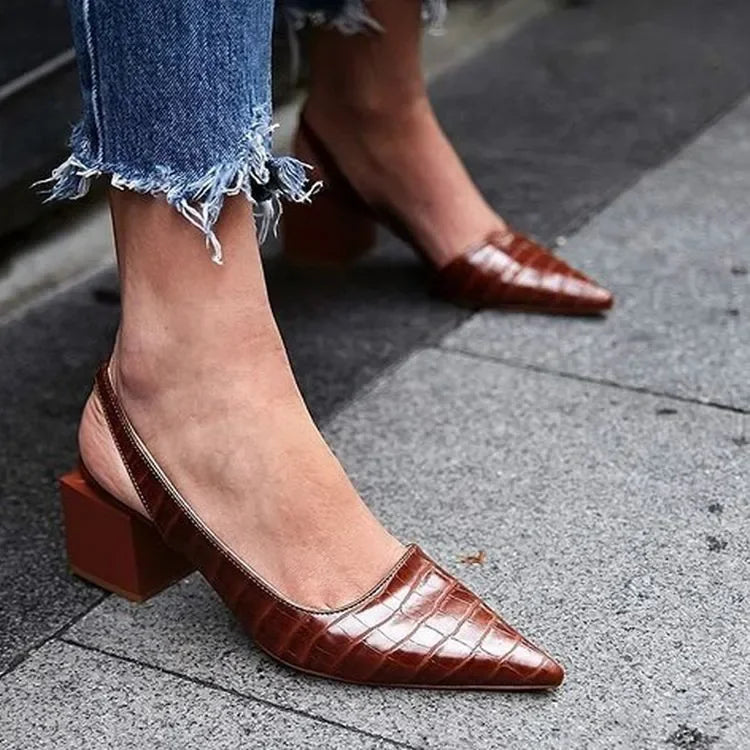 Dames Slingback Pumps met Spitse Neus 3