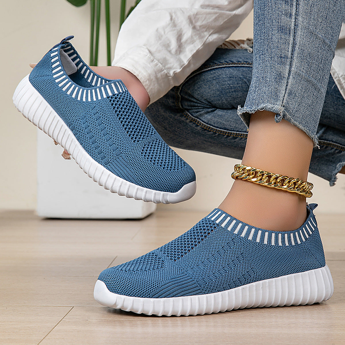 Dames Slip-On Sneakers Flexibel 1