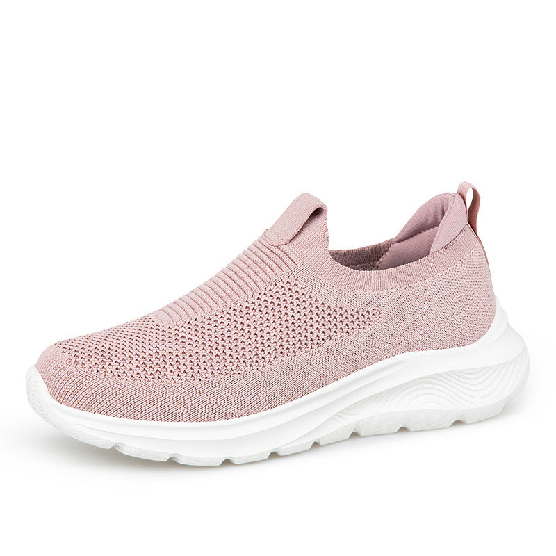 Dames Slip-On Sneakers Met Gebreid Bovenwerk 0