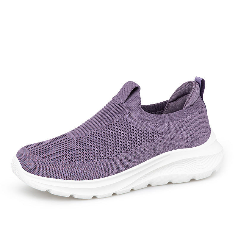 Dames Slip-On Sneakers Met Gebreid Bovenwerk 6