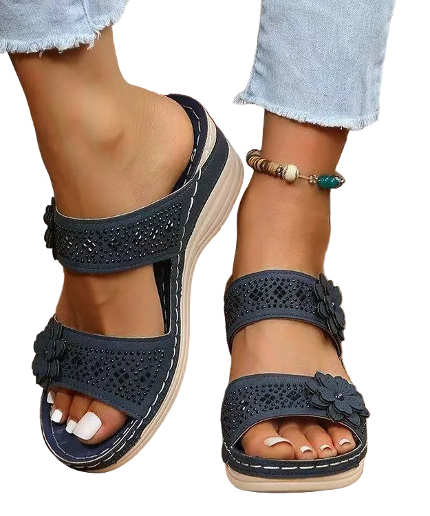 Dames Slippers Bloemen Design Sleehak 1