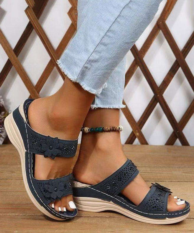 Dames Slippers Bloemen Design Sleehak 4