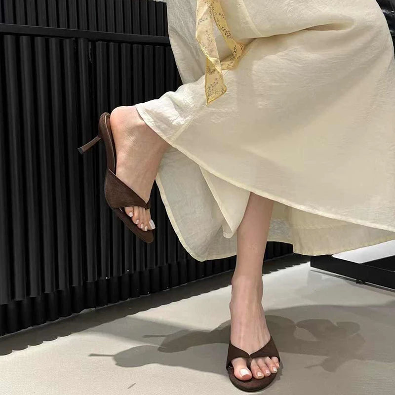 Dames Slippers Hoge Hak Clip-Toe voor Zomer Avondfeest 5