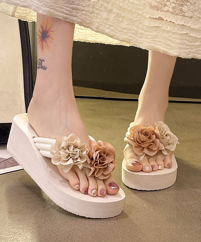 Dames Slippers Platform Met Bloem Design 2