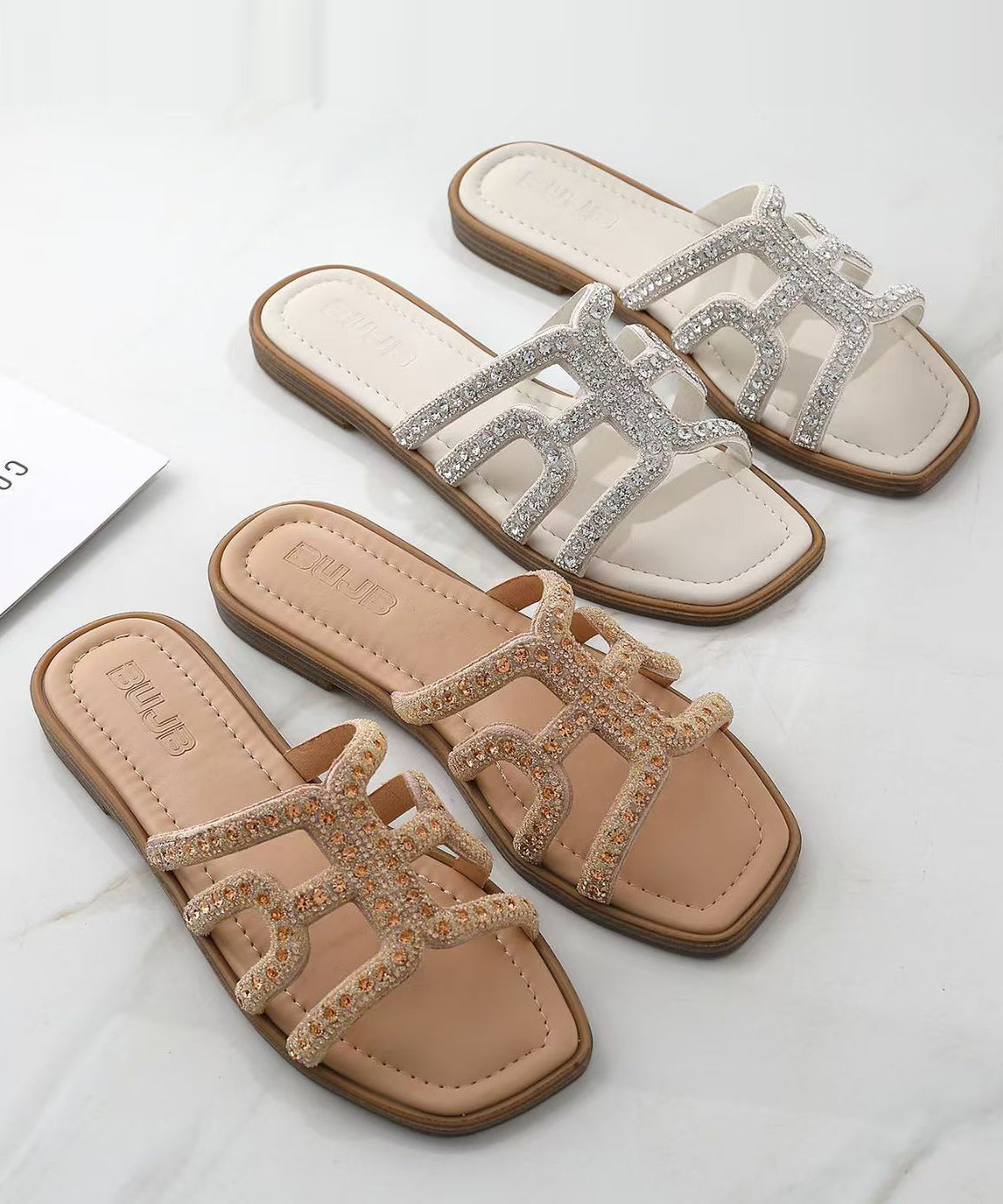 Dames Slippers met Strass Accenten 4