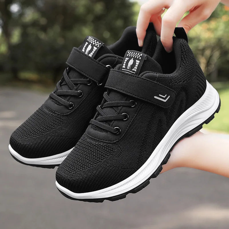 Dames Sneakers Ademend Casual Vetersluiting Mesh Schoenen 1