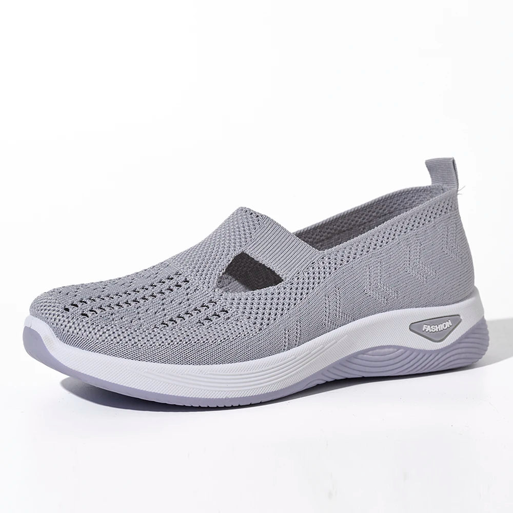 Dames Sneakers Ademend Mesh Casual Schoenen Antislip Flat Geweven Schoenen 10