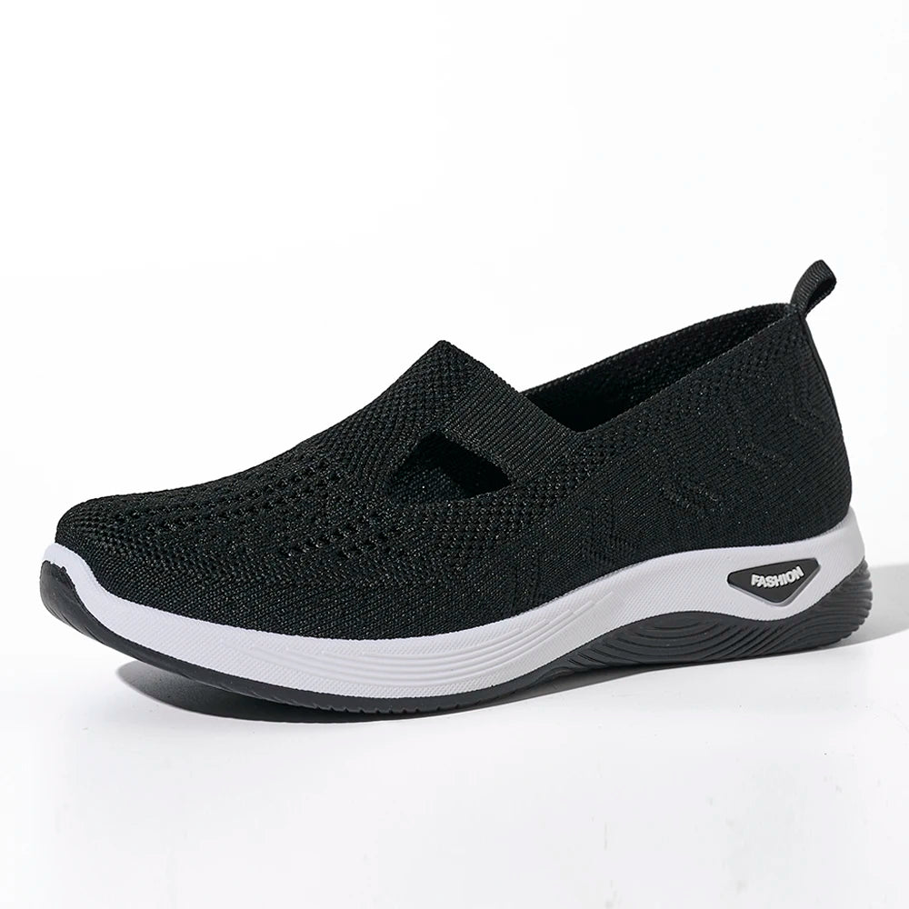 Dames Sneakers Ademend Mesh Casual Schoenen Antislip Flat Geweven Schoenen 9