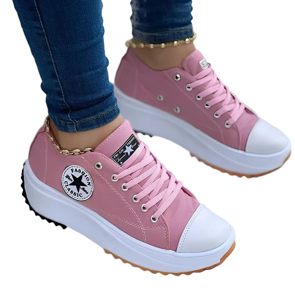 Dames Sneakers Canvas Schoenen Modieuze Stijl 0