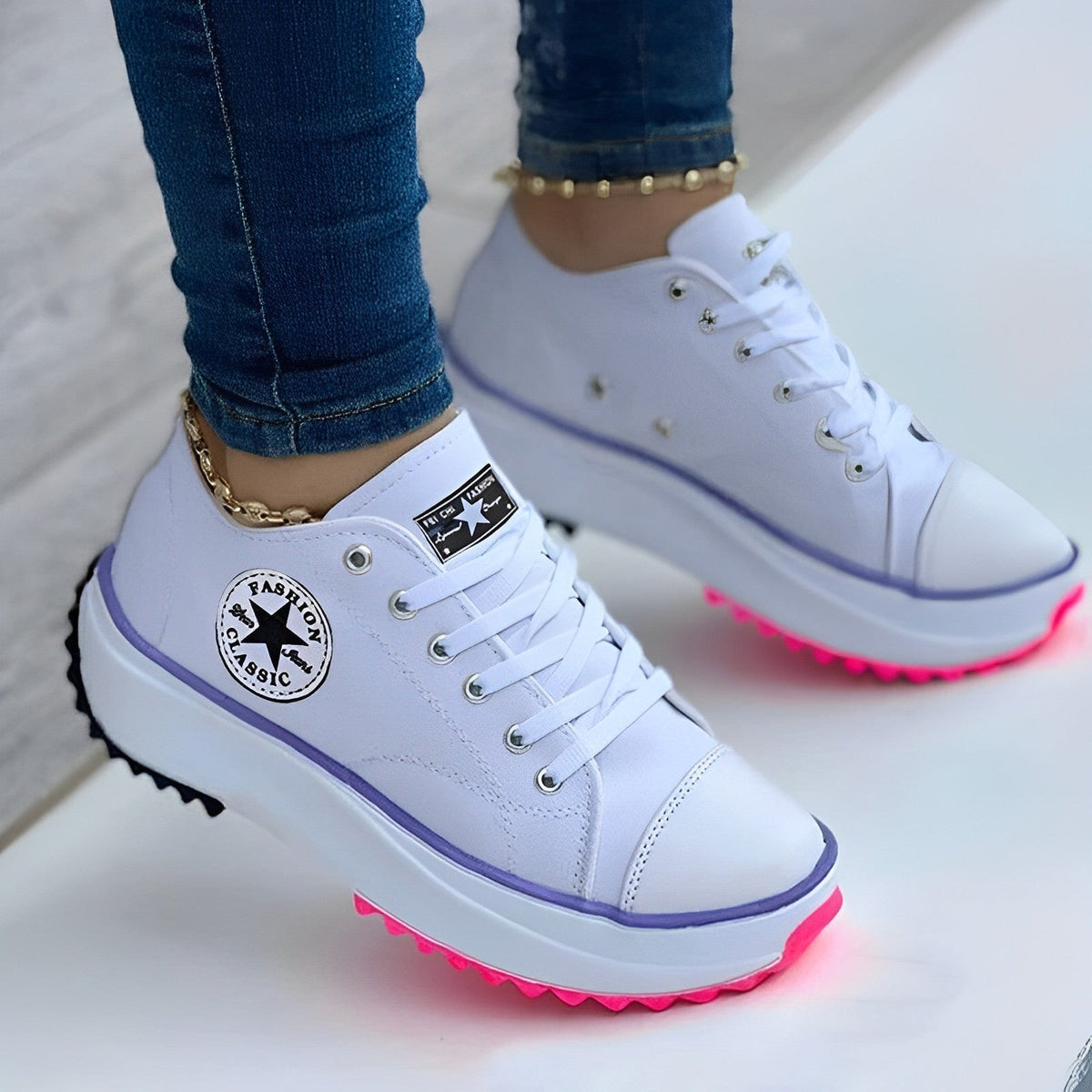 Dames Sneakers Canvas Schoenen Modieuze Stijl 1