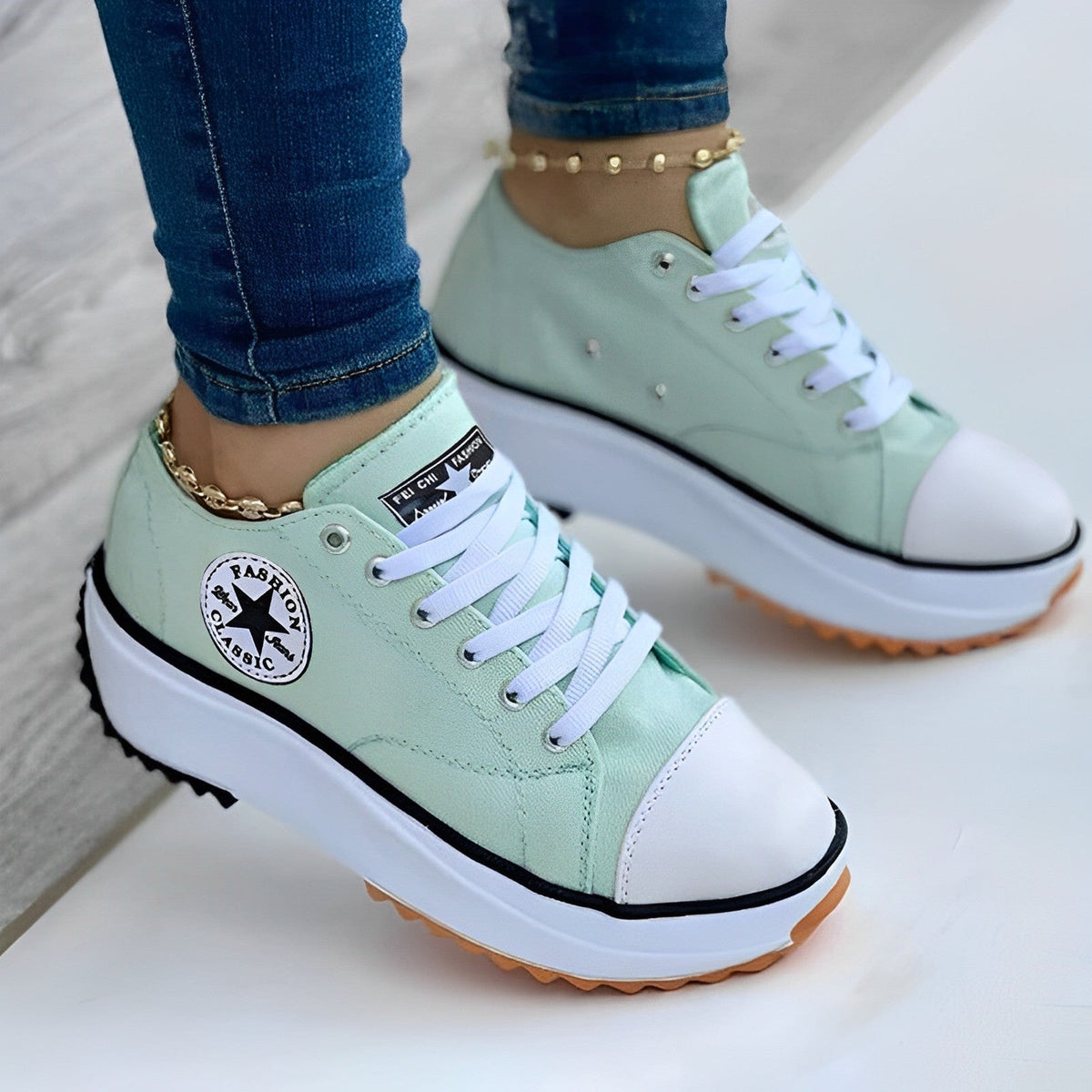 Dames Sneakers Canvas Schoenen Modieuze Stijl 2