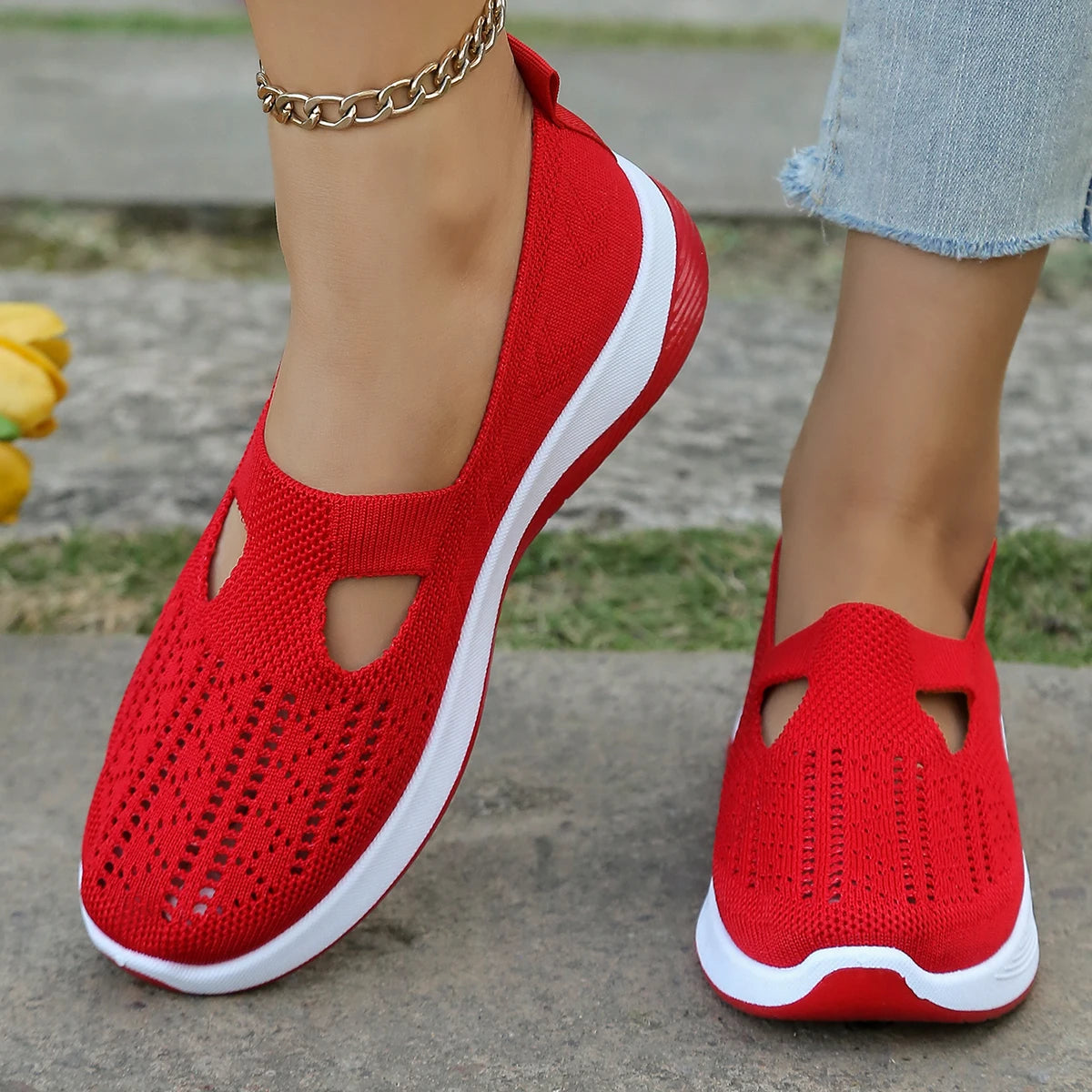 Dames Sneakers Casual Ademend Lichtgewicht Textiel 3