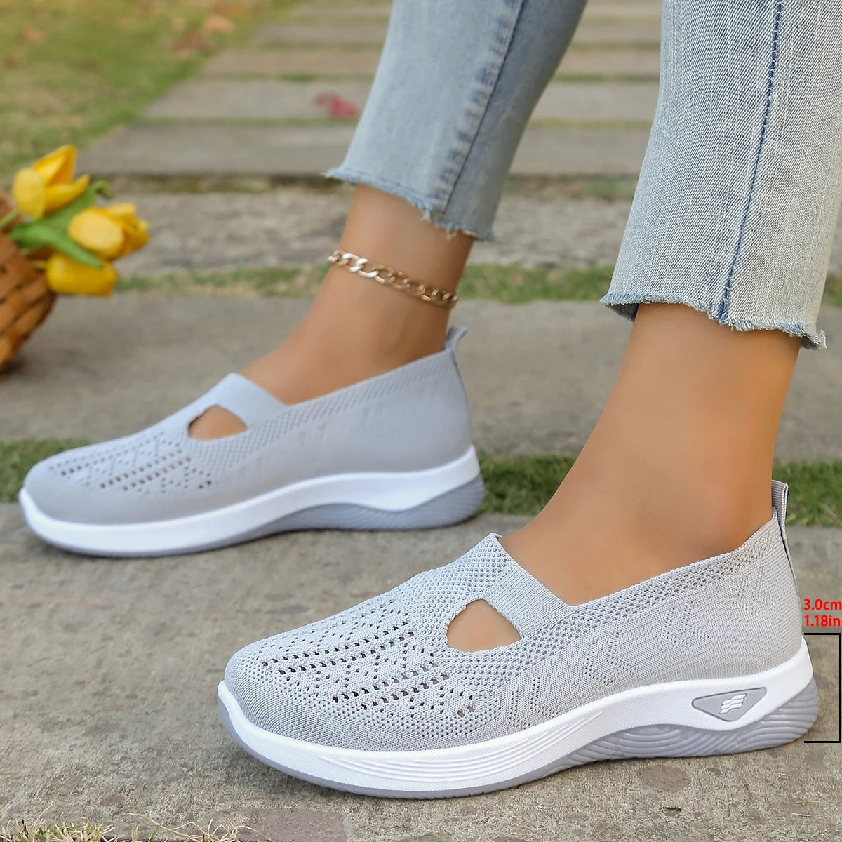 Dames Sneakers Casual Ademend Lichtgewicht Textiel 9