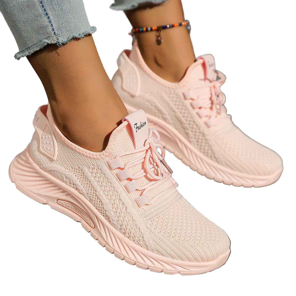 Dames Sneakers Casual Mode Sportief Weven 0