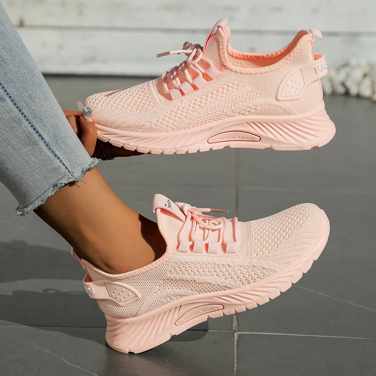 Dames Sneakers Casual Mode Sportief Weven 1