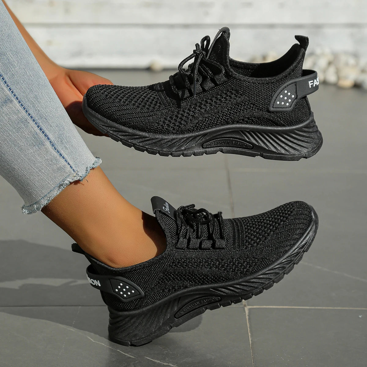 Dames Sneakers Casual Mode Sportief Weven 6