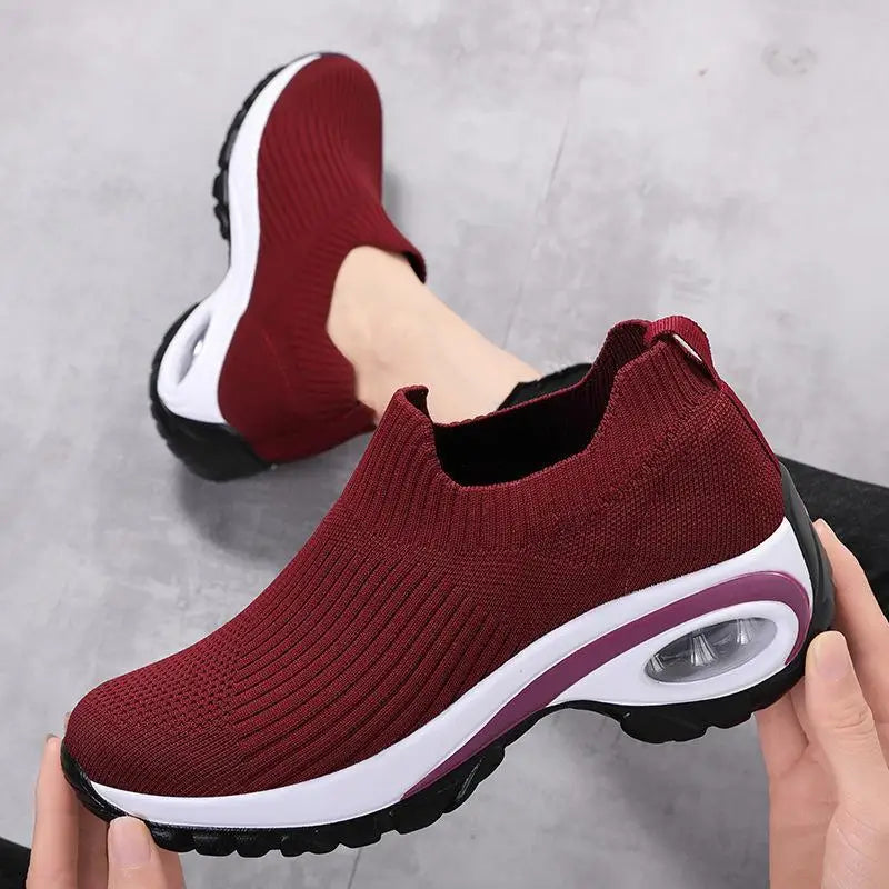 Dames Sneakers Casual Sport Ademend Wedge Platform Schonen 2
