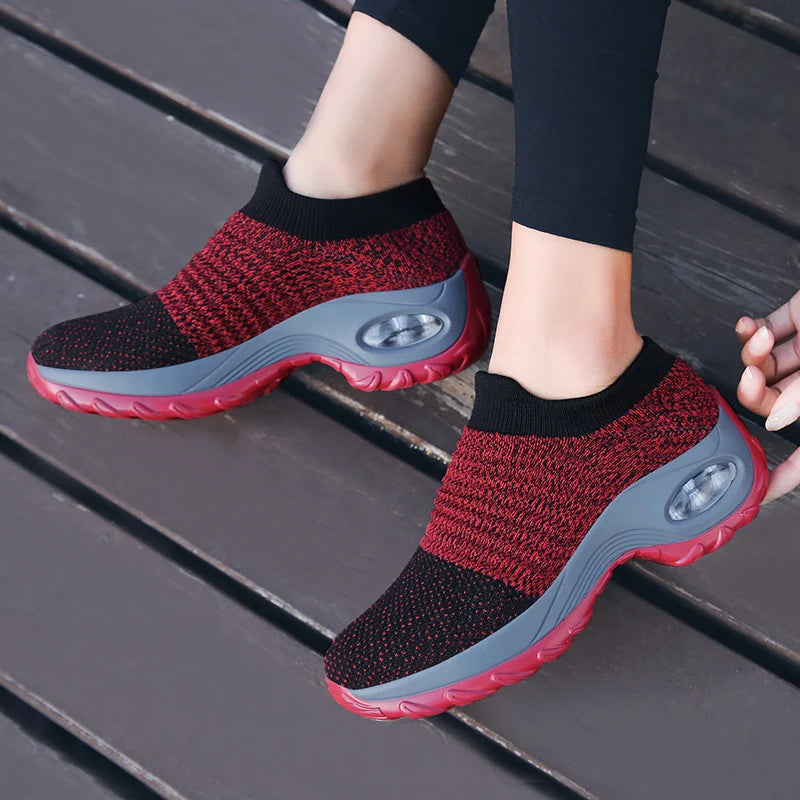 Dames Sneakers Casual Sport Sokken Met Dikke Zool 3