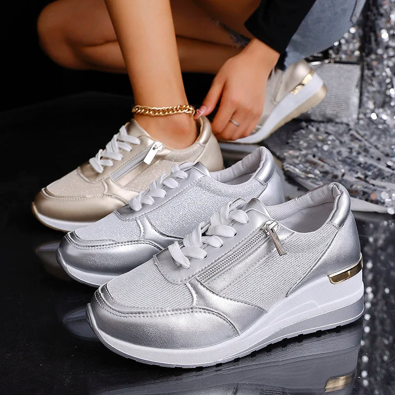 Dames Sneakers Enkelhoog met Platform 8