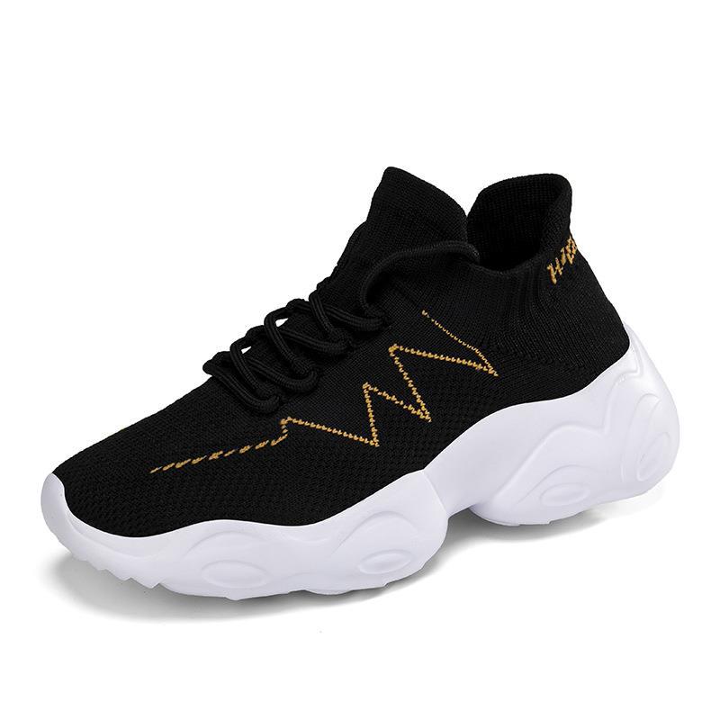 Dames Sneakers Gebreid Met Elastische Schacht 0
