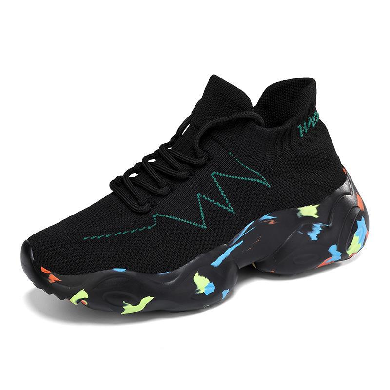 Dames Sneakers Gebreid Met Elastische Schacht 6