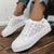 Dames Sneakers Gehaakt met Vetersluiting en Verstevigde Hiel 2