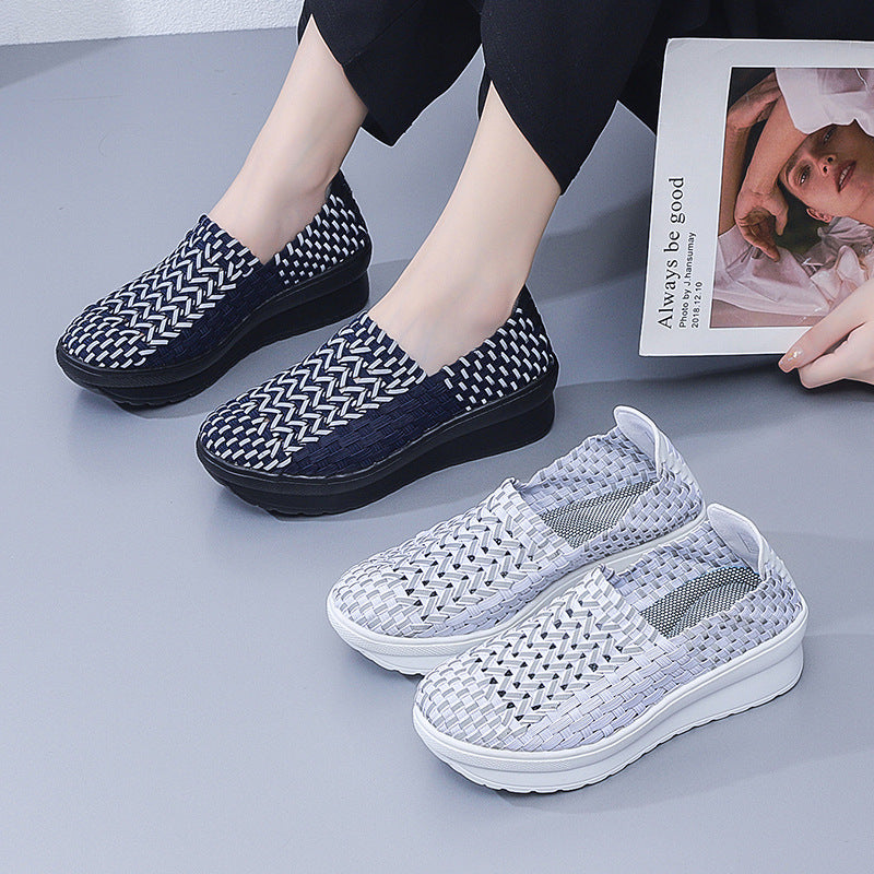 Dames Sneakers Gevlochten Slip-On voor Casual Gebruik 1