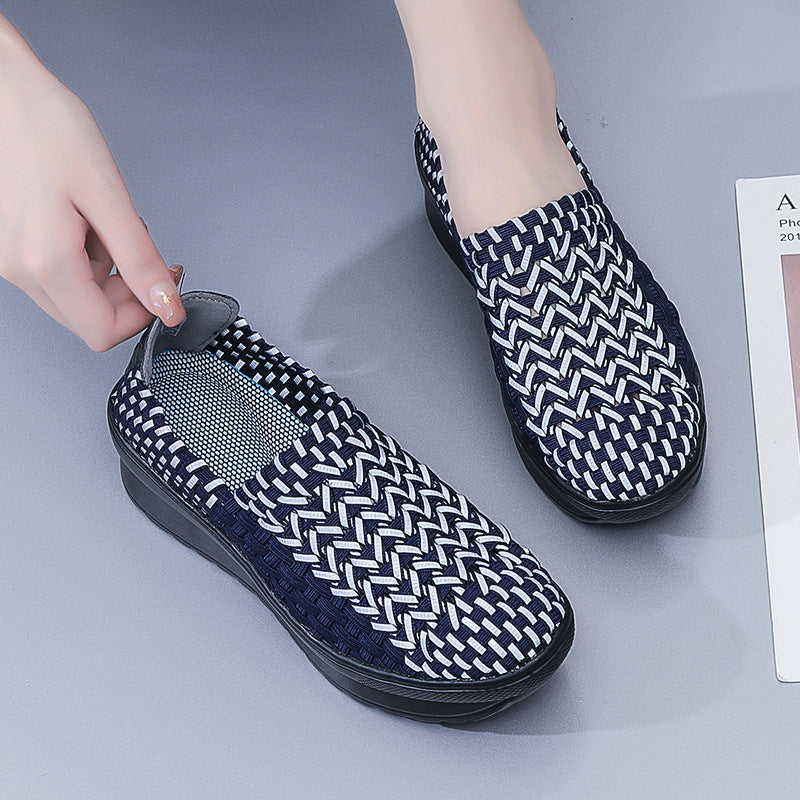 Dames Sneakers Gevlochten Slip-On voor Casual Gebruik 4