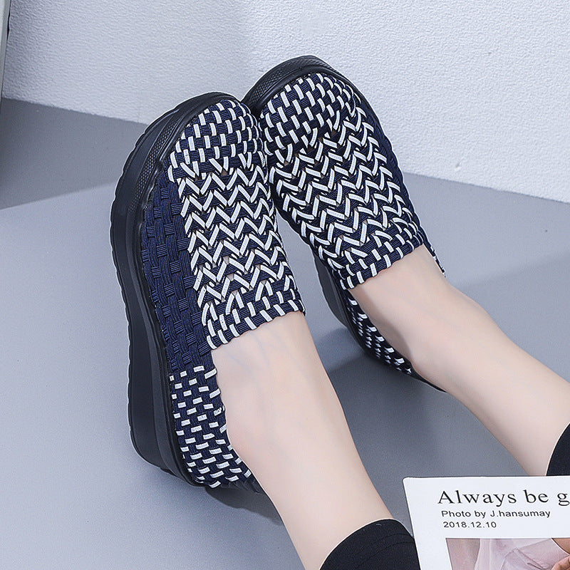 Dames Sneakers Gevlochten Slip-On voor Casual Gebruik 6