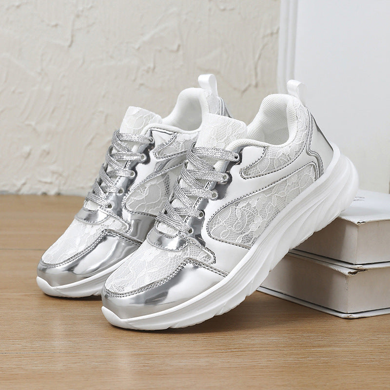 Dames Sneakers Glanzend Design Comfortabel en Trendy 2