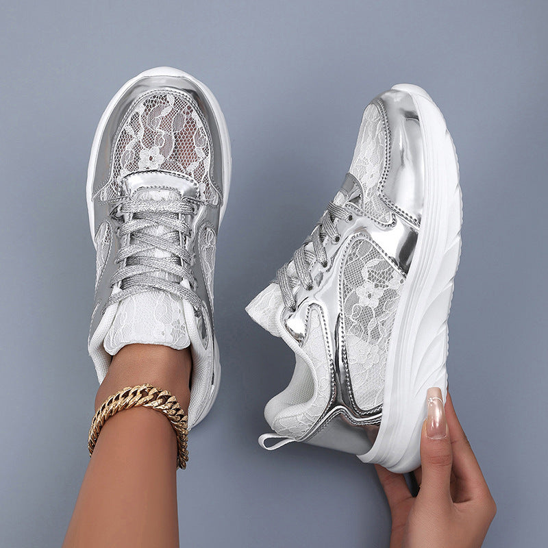 Dames Sneakers Glanzend Design Comfortabel en Trendy 4