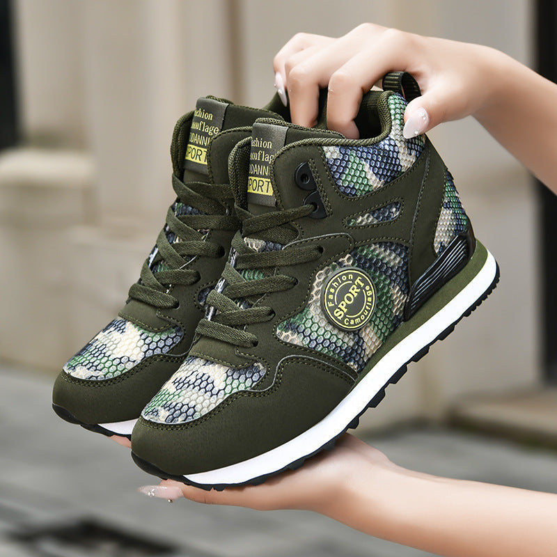 Dames Sneakers Hoge Camouflage Stijl 1