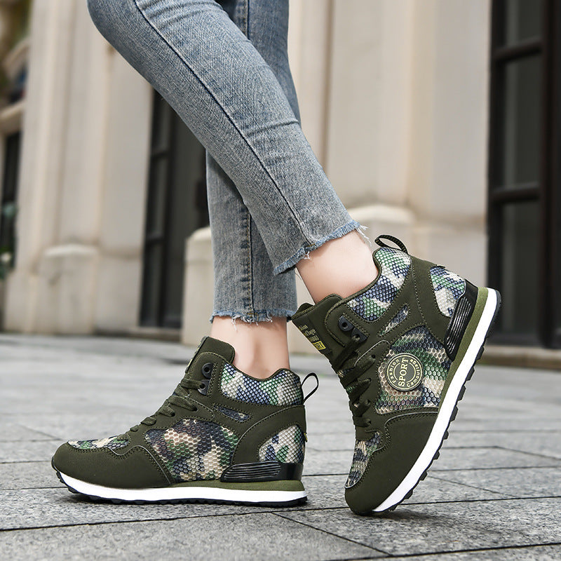 Dames Sneakers Hoge Camouflage Stijl 4