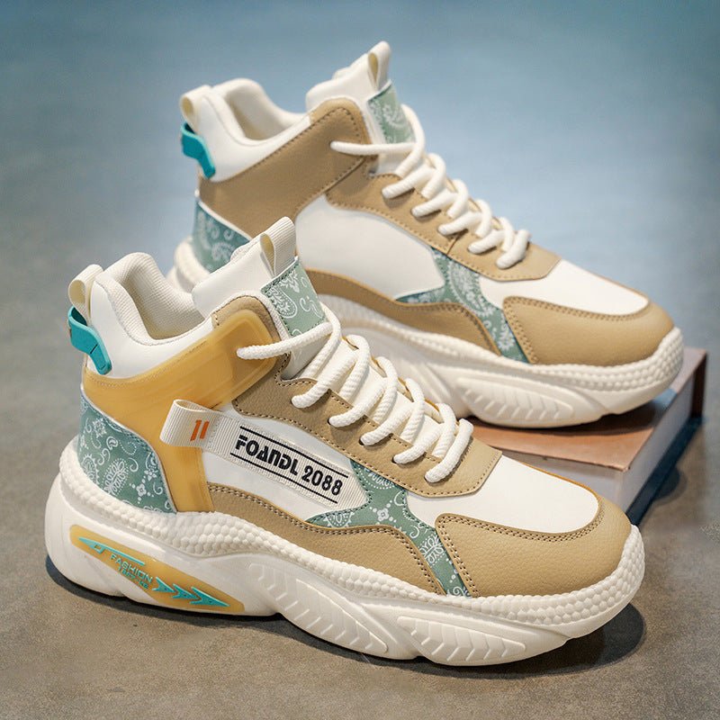 Dames Sneakers Hoog Met Uniek Design 4
