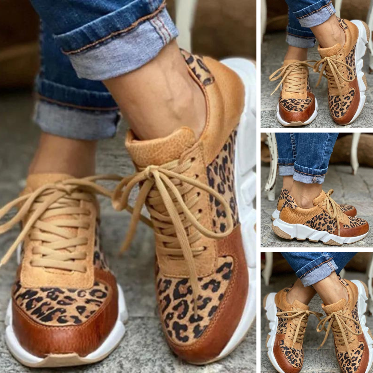 Dames Sneakers Leopard Print Trendy en Comfortabel 3