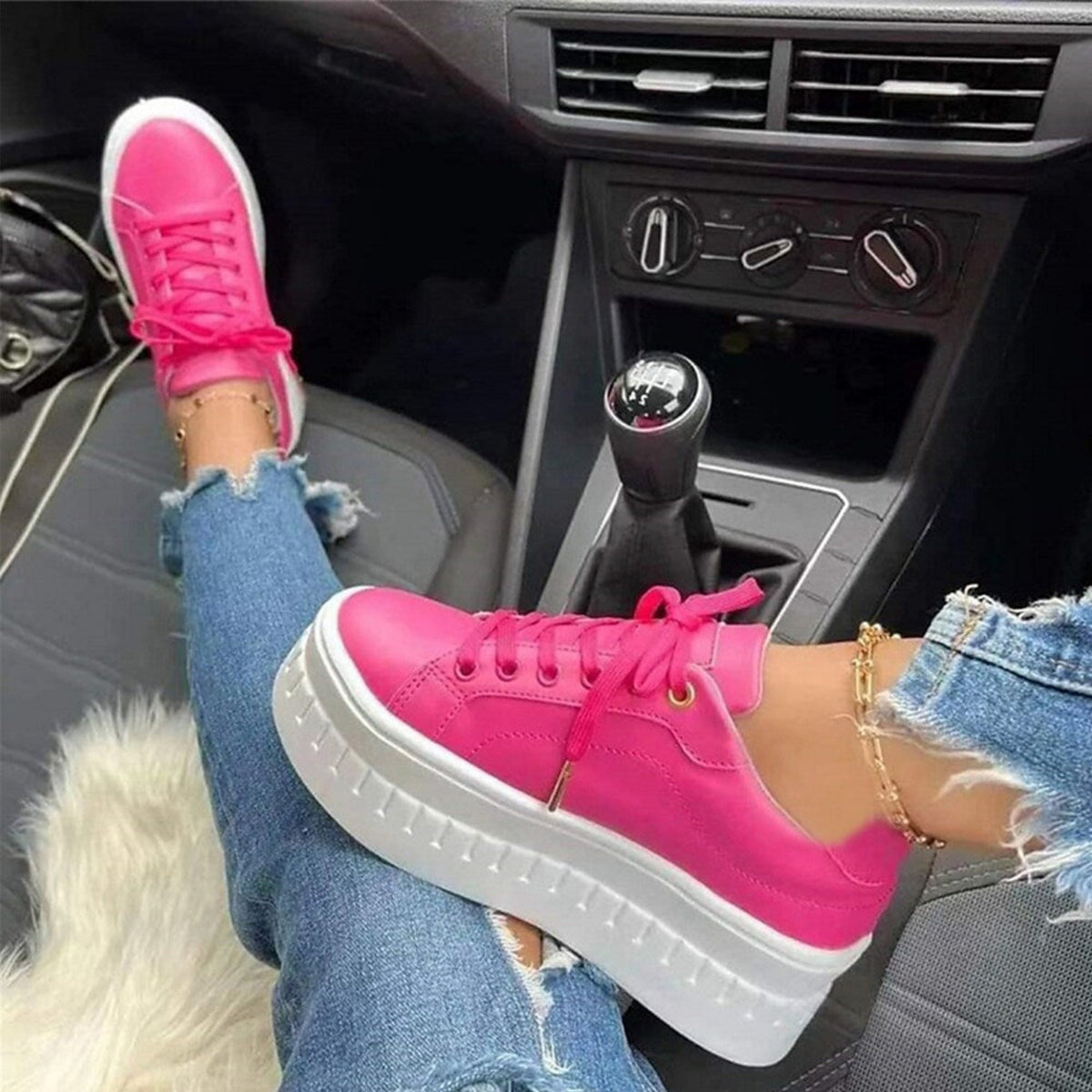 Dames Sneakers Met Dikke Zool Trendy 3