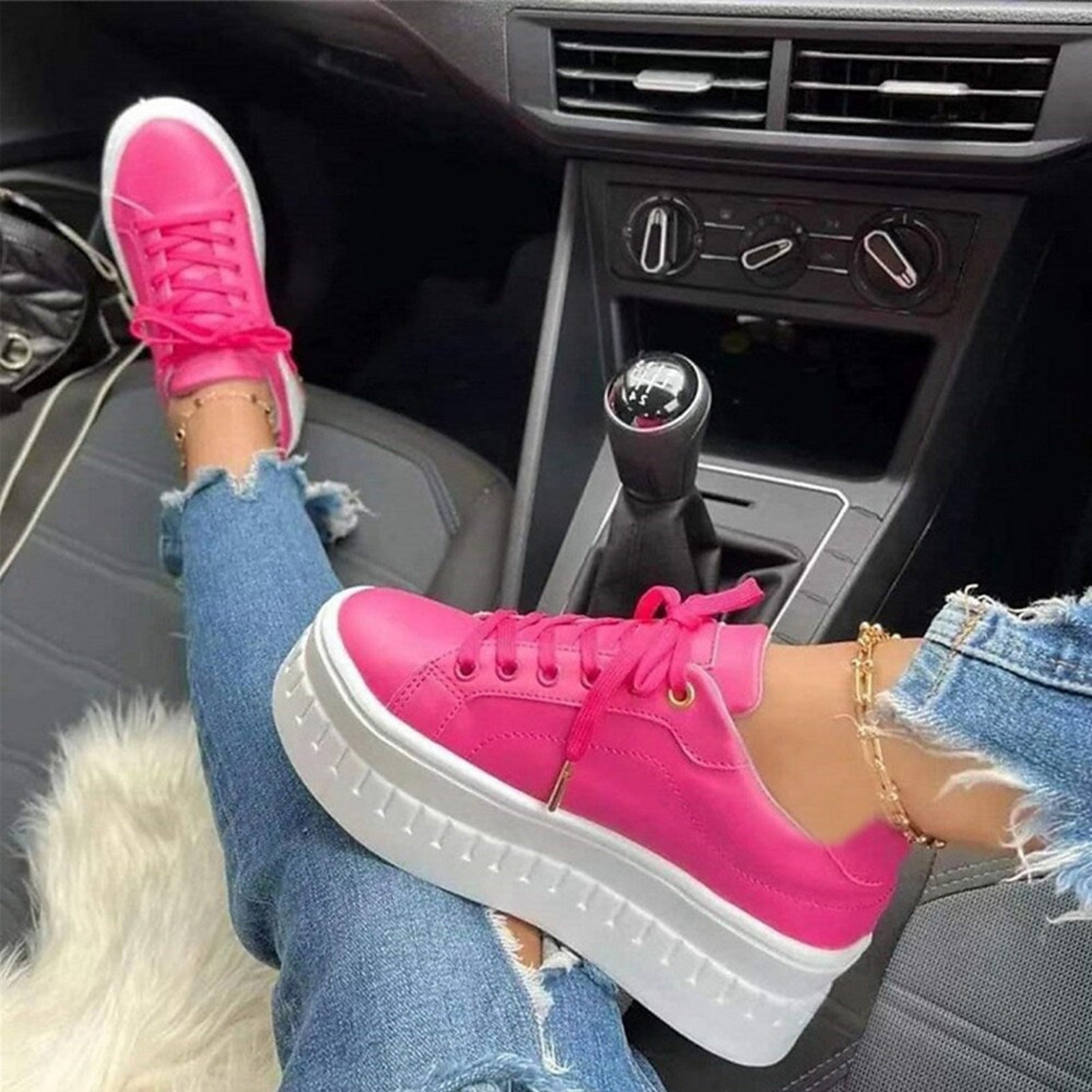 Dames Sneakers Met Dikke Zool Trendy 3