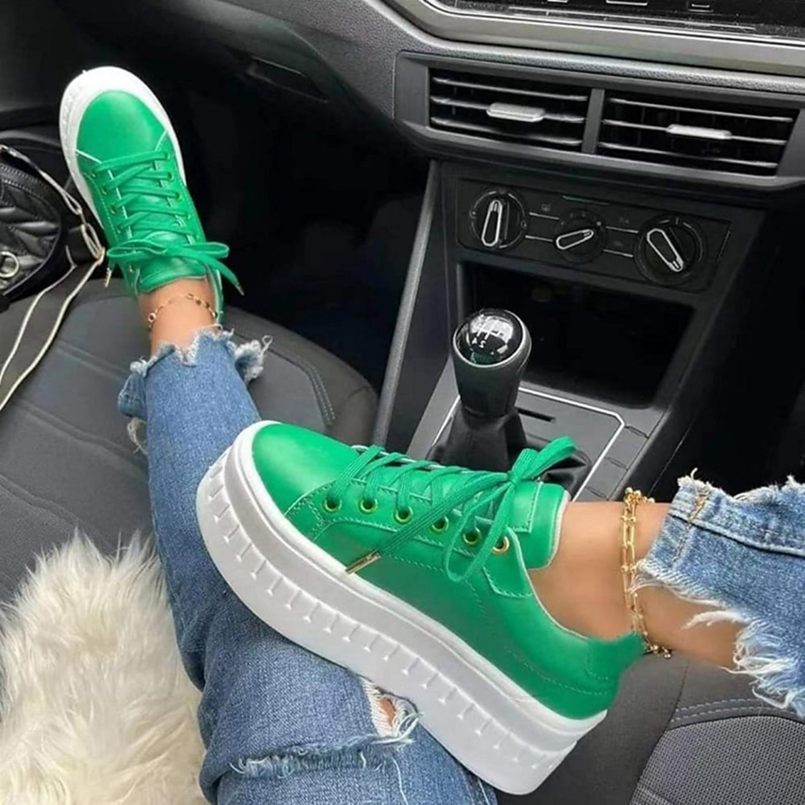 Dames Sneakers Met Dikke Zool Trendy 4