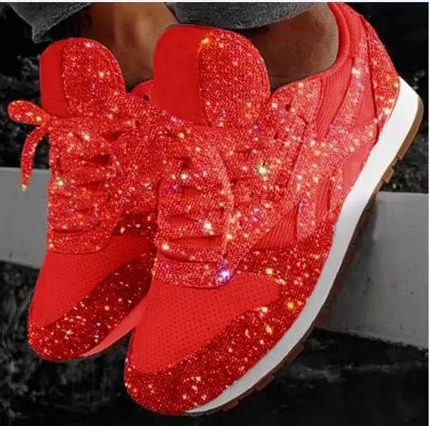 Dames Sneakers Met Pailletten Casual Ademend Schuim 3