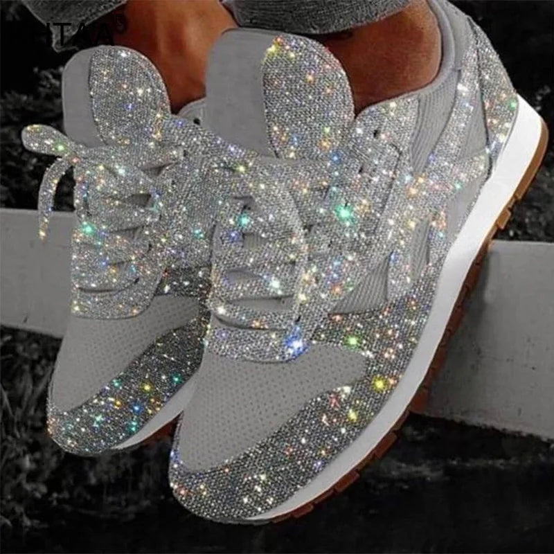 Dames Sneakers Met Pailletten Sportieve Stijl 1