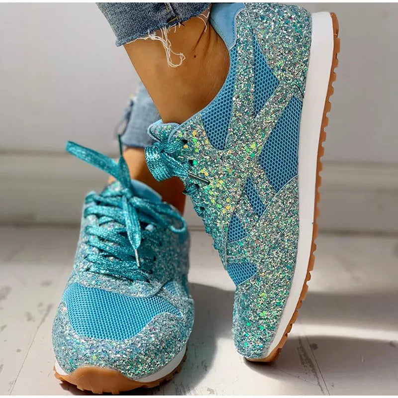 Dames Sneakers Met Pailletten Sportieve Stijl 4