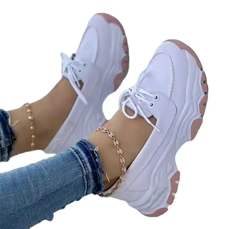 Dames Sneakers Platform Ademend Casual Textiel 4