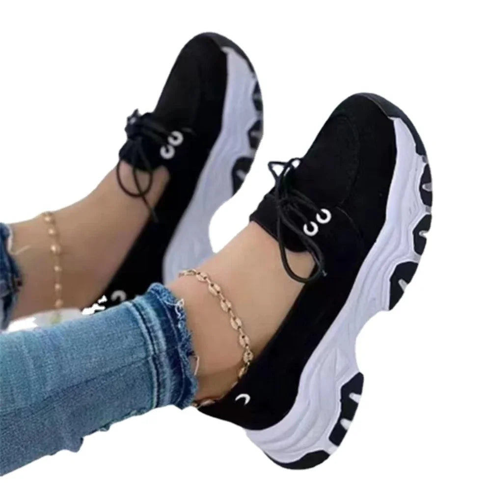 Dames Sneakers Platform Ademend Casual Textiel 5