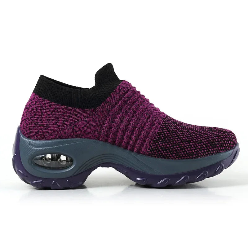Dames Sneakers Platform Casual Ademend Textiel 4