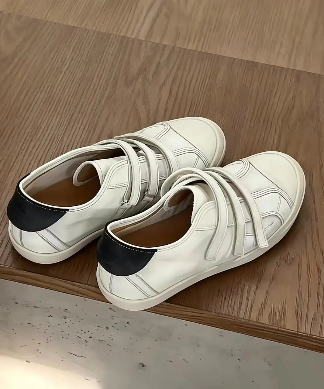 Dames Sneakers Platte Stijl Met Klittenbandsluiting 0